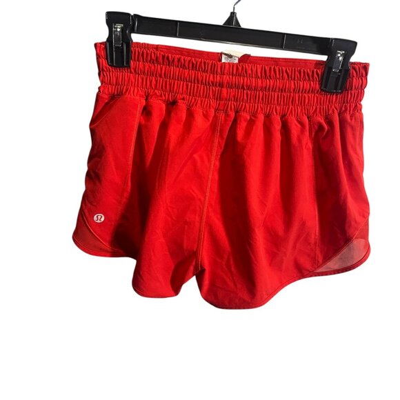 Lululemon Womens Running Shorts Size 6 Red Lightweight Stretchy - Picture 3 of 5